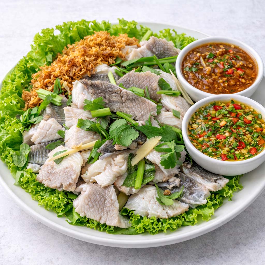 ปลากะพงลวกจิ้ม