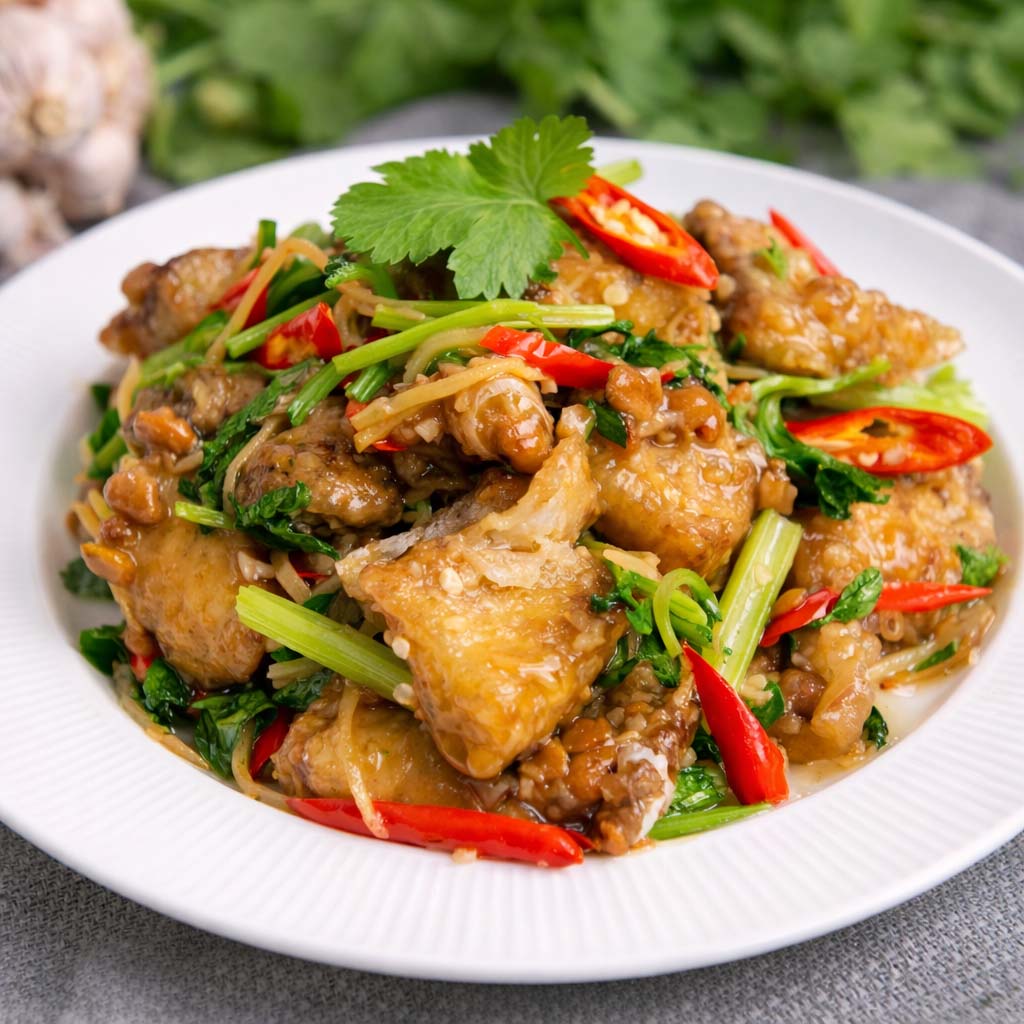 ปลากะพงผัดขึ้นฉ่าย