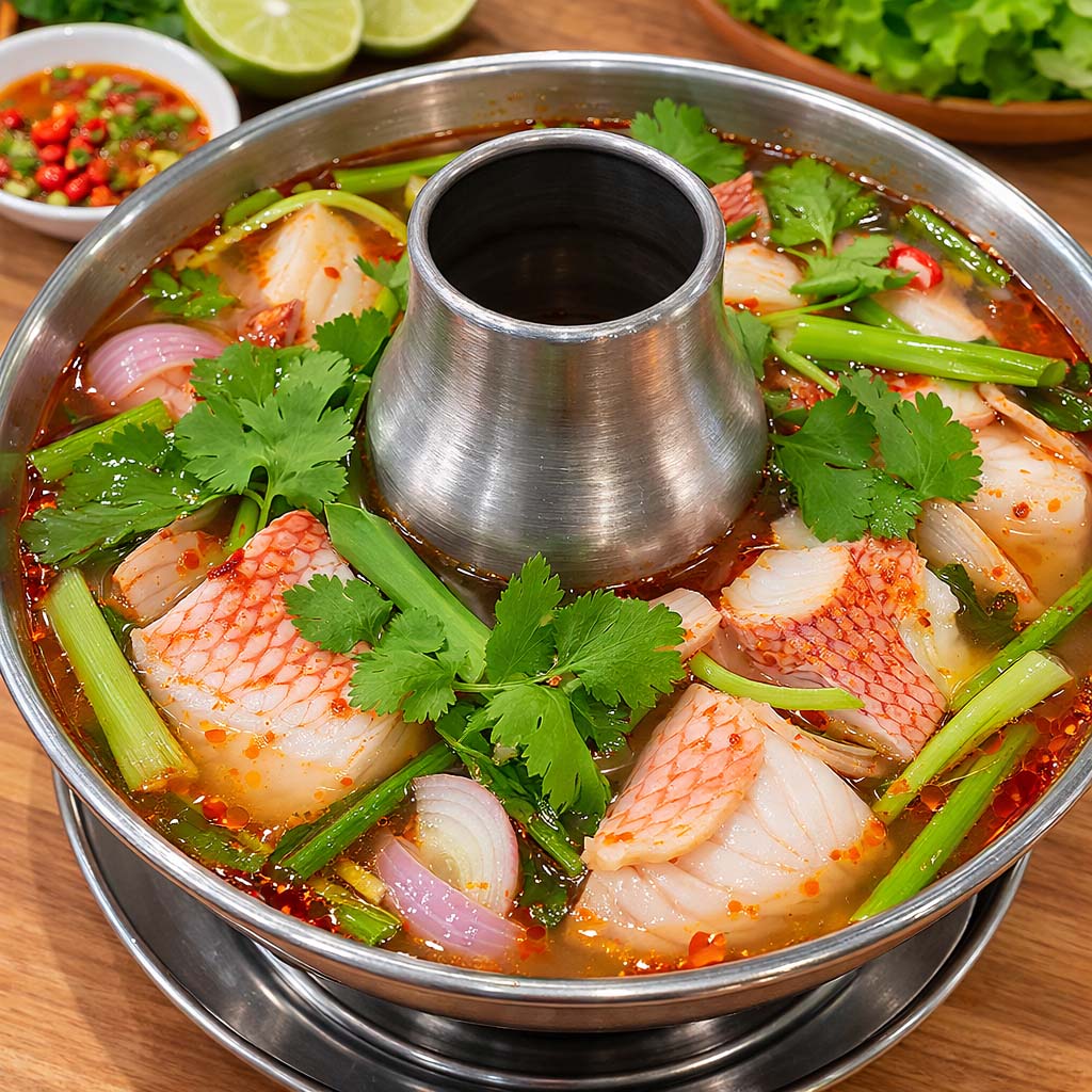 ต้มยำปลาทับทิมน้ำใส