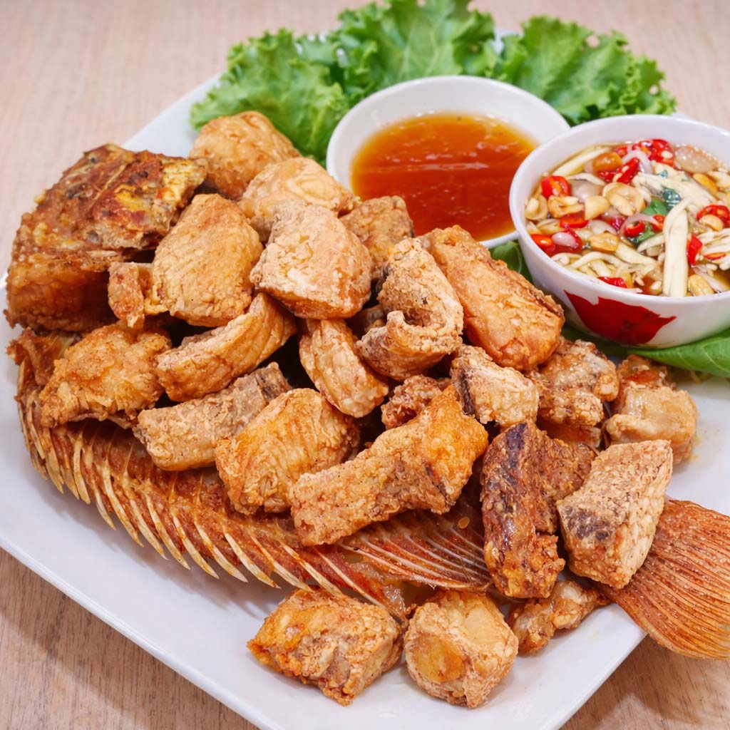 ปลาทับทิมทอดน้ำ