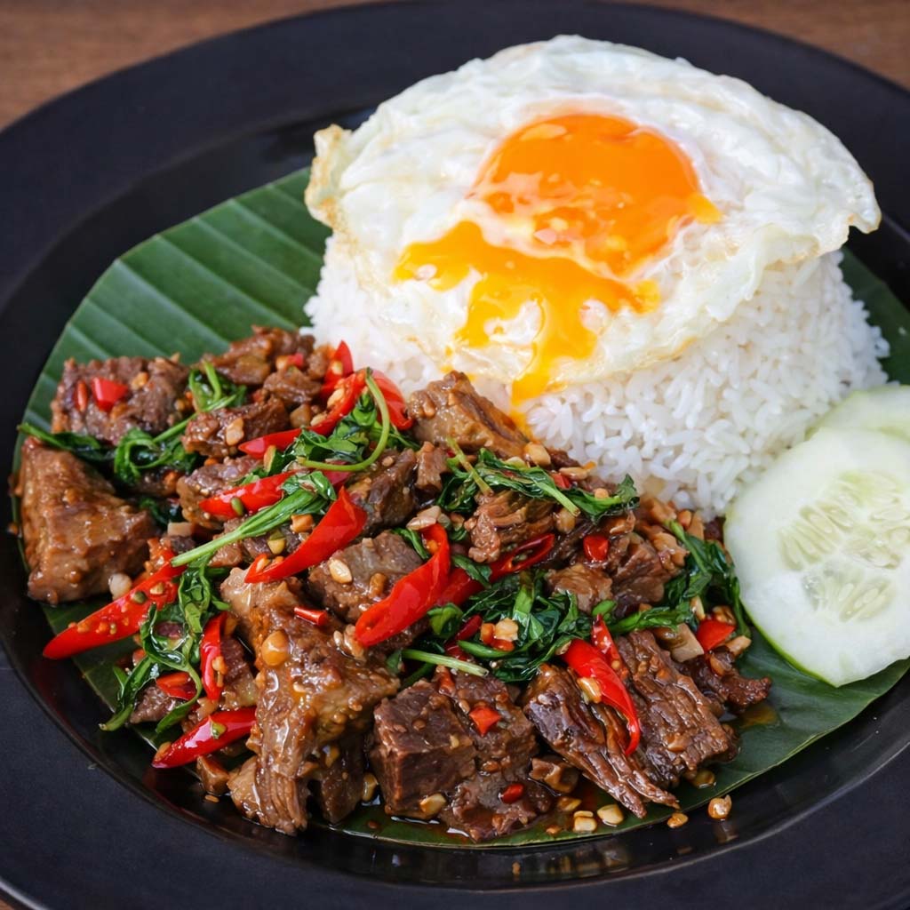 กระเพราเนื้อ