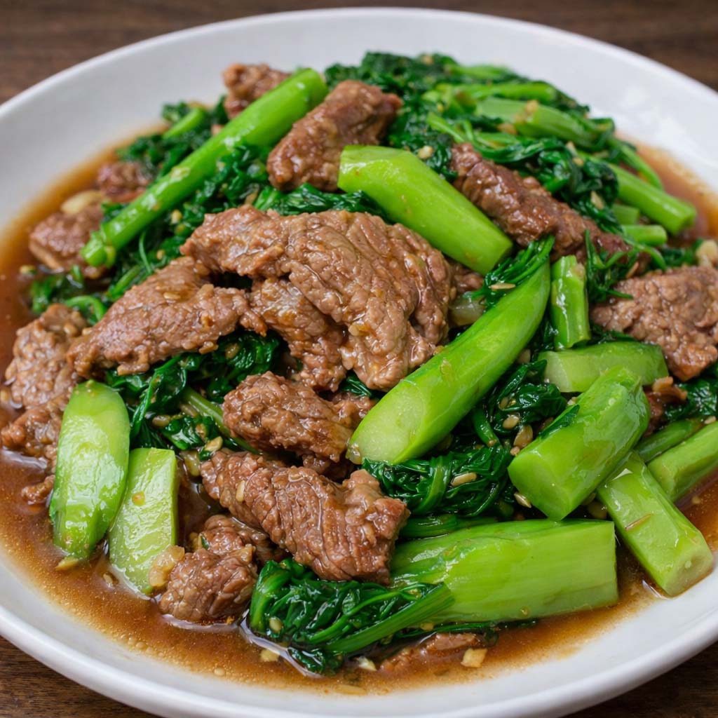 ผัดคะน้าเนื้อ