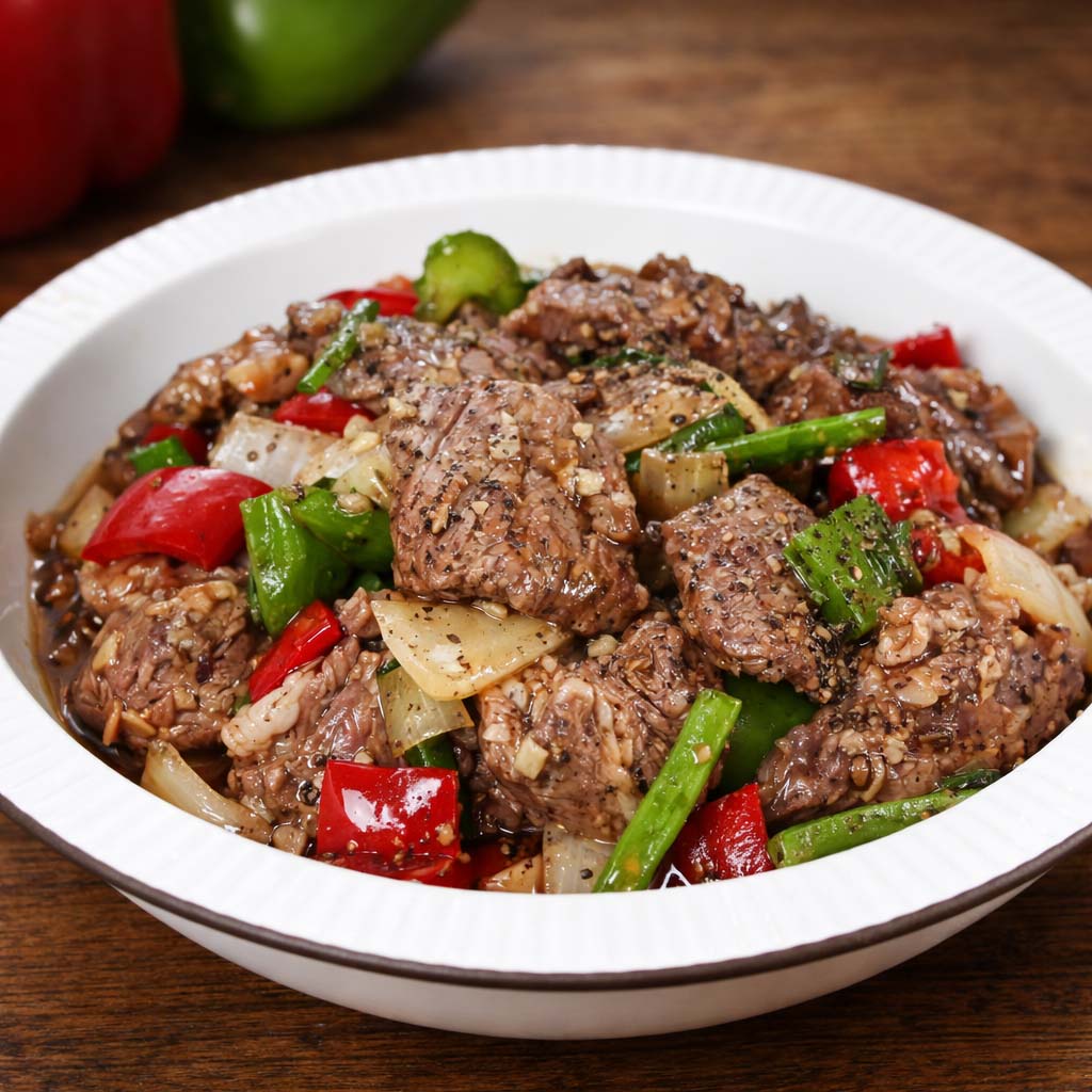 เนื้อผัดพริกไทยดำ