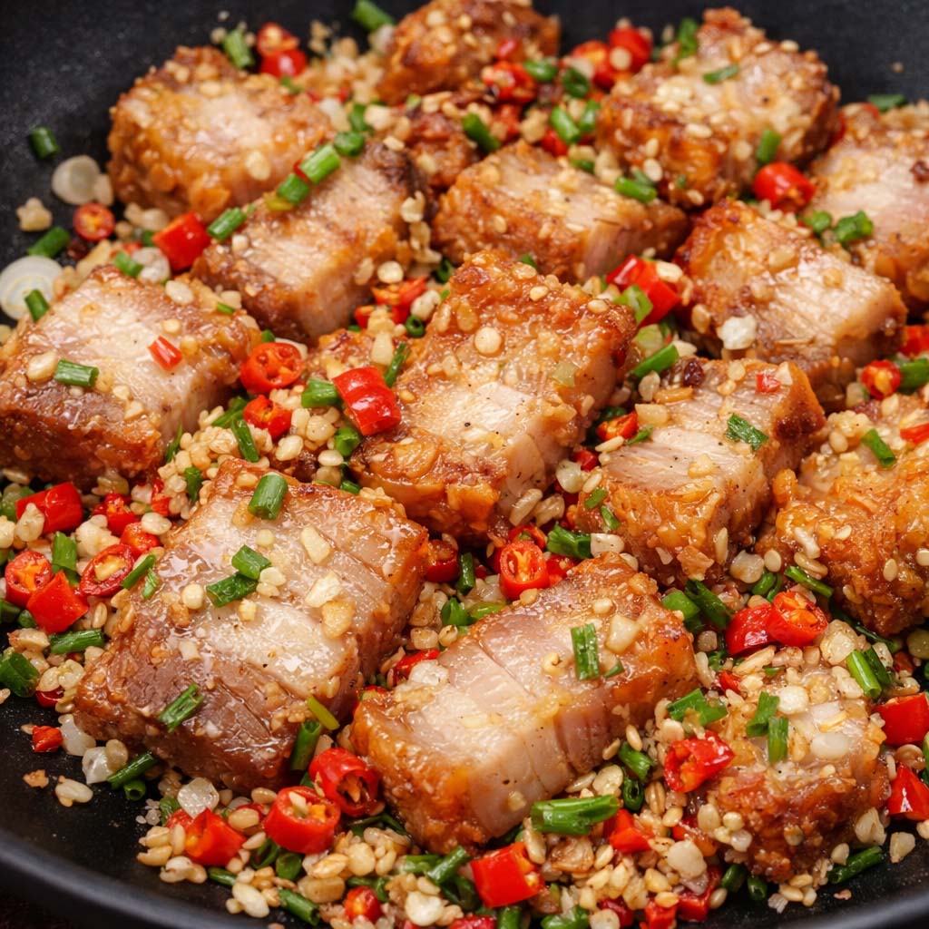 หมูกรอบคั่วพริกเกลือ