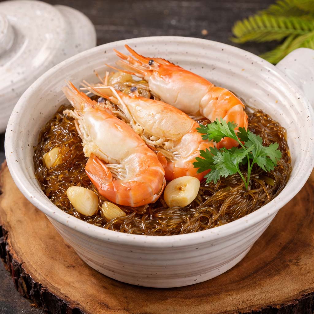 กุ้งแม่น้ำอบวุ้น