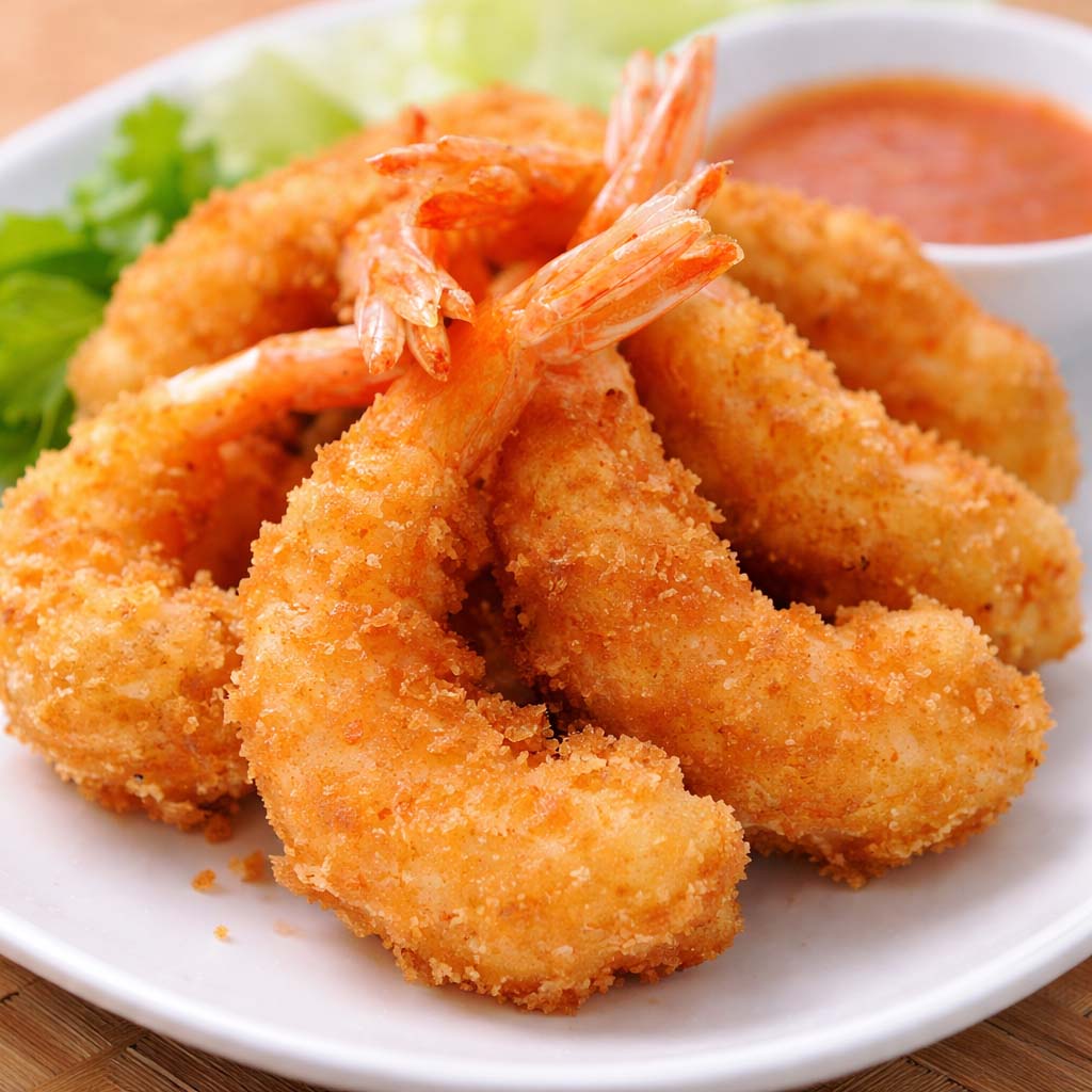 กุ้งชุปแป้งทอด