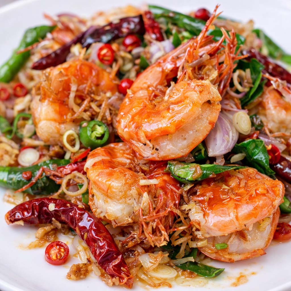 กุ้งขาวทอดสมุนไพร