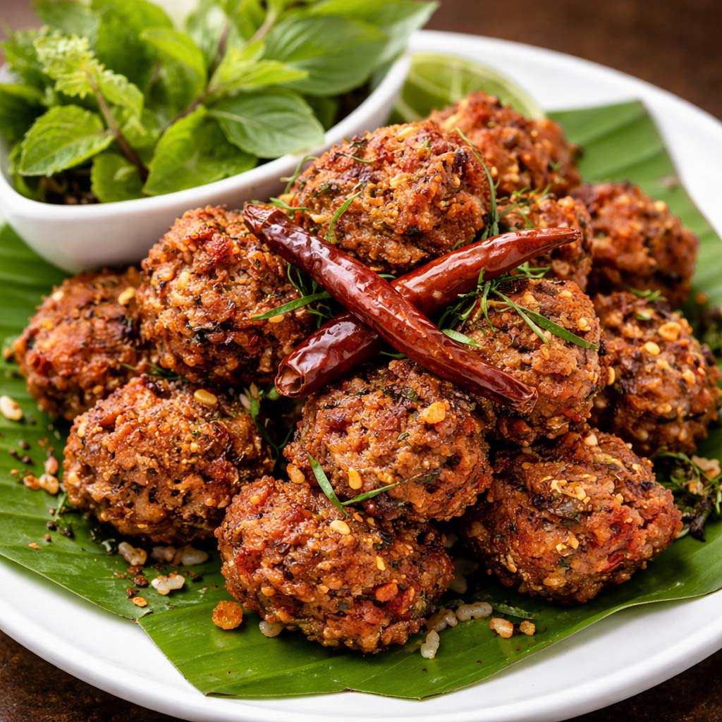 ลาบหมูทอด