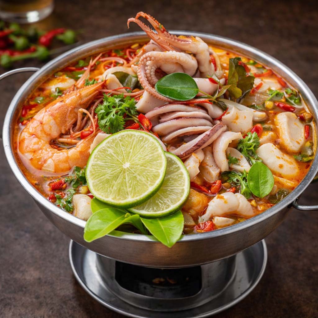 ต้มยำรวมมิตรทะเลหม้อไฟ