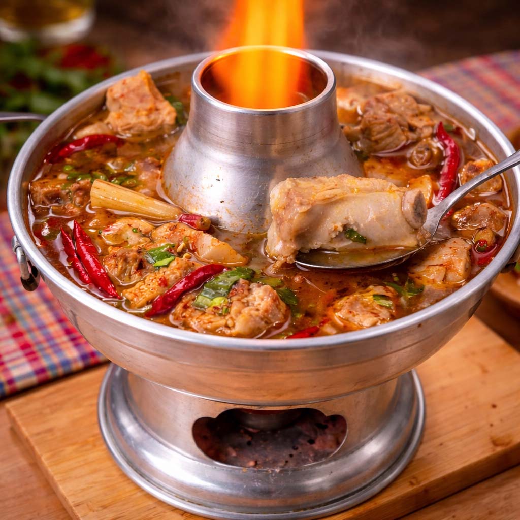 ต้มแซ่บกระดูกอ่อนหม้อไฟ