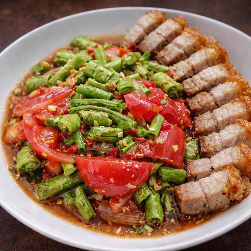 ตำถั่วหมูกรอบ