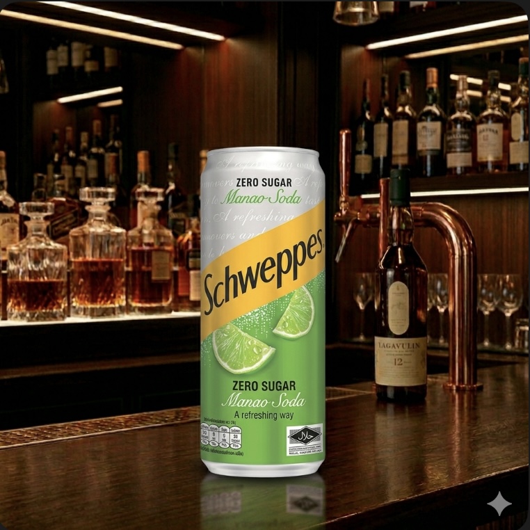 Schweppes Manao soda can